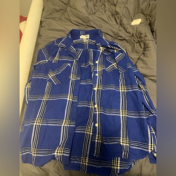 Blue Old Navy Flannel - Picture 1 of 3